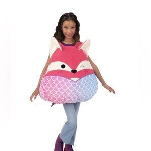 NWT Original Squishmallows FIFI mermaid costume Pink and White Fox